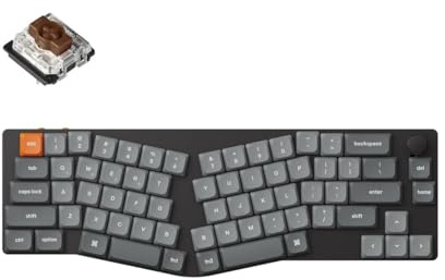 Keychron K11 Max Low-Profile Kabellose Mechanische Tastatur RGB, Bluetooth/2.4 GHz/Kabel, QMK/VIA Programmierbar, Gateron Hot-Swappable Brown - Kompatibel mit Mac Windows Linux