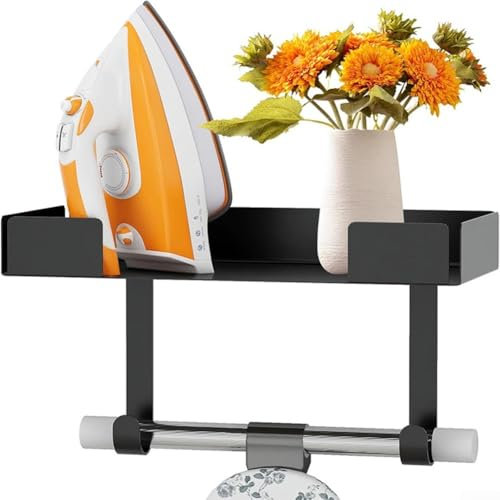 Soporte de pared para tabla de planchar, para cuarto de lavado, soporte para tabla de planchar y planchar, colgador de pared para baños, dormitorios
