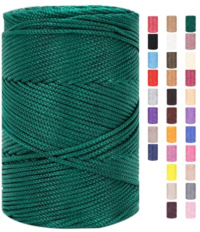 Makramee Garn 3mm 200m Polypropylen Kordel (29,2 Stück) | Fest, splitterfrei & reißfest – ideal für Anfänger, Taschen, Hüte, Teppiche, Körbe & Wandbehänge.