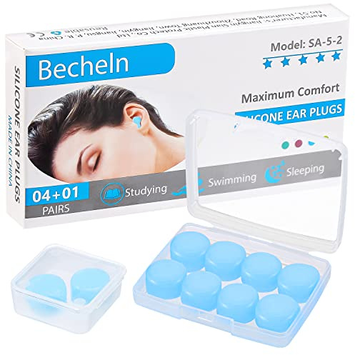 Ear Plugs for Sleeping, Waterproof Moldable Silicone EarPlugs for Sleeping Noise Cancelling, Mowing, Swimming and Concerts