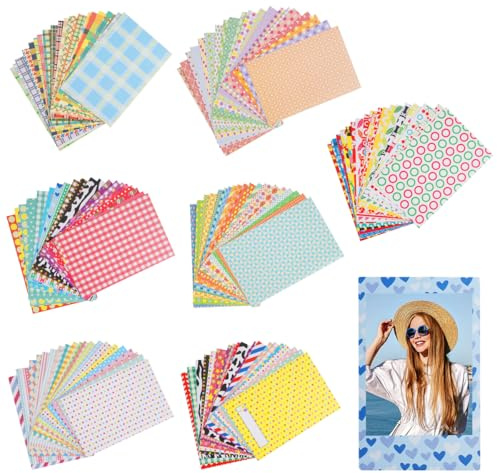 140 Stück Film Fotorahmen Aufkleber, 9x6 cm Film Bunte Sticker | Mini Bilderrahmen Aufkleber, Filmrahmen Dekorative Sticker Kompatibel mit Fujifilm Instax Mini 9/8/7S/70/26/50S/90 Kamerafilm