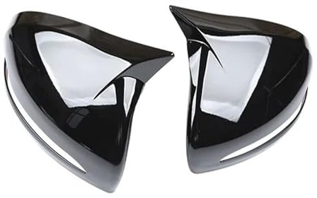Spiegelkappen Für E GLC SC Klasse W205 W213 X253 W222 W238 LHD Rückspiegel Seitenspiegel Abdeckung Flügelkappe Außentür Rückansicht Trim(Gloss Black)