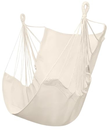 Davivian Schaukelstuhl Für Draußen | Outdoor Möbel Hängesessel Tau Schaukel | Bis 150kg Tragkraft Entspannungssitz Für Camping Balkon Garten Draußen