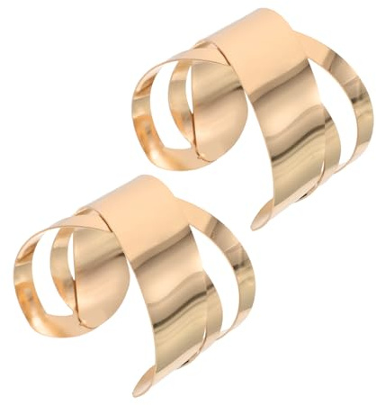 BESPORTBLE Pulsera Punk Exagerada De Diseño Irregular Ajustable y Abierto Joyería Hueca Brazo Brazalete Estilo Punk Para Mujer