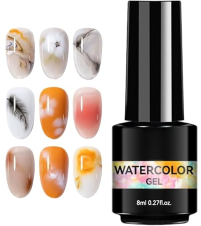 Nail Blossom Gel – Professional Watercolor Blossom Gel, Natural Long-Lasting Formula, Vibrant Color for Handcraft Enthusiast, Anfänger und Manicuristen, Home Salon Use, 8 ml Nail Polish