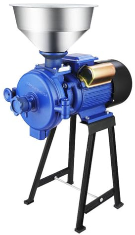 YXINHONGYUE Molinillo de Grano Ajustable de 3500 W de Espesor máquina trituradora de Especias secas eléctrica Comercial de 220 V con 2 Discos de molienda para Grano de maíz, café, Trigo