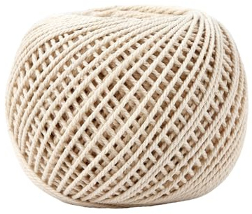 Natural White Cotton Twine String - 1.2mm x 200 Ft for Cooking, Baking & Butchering | Butchers Twine