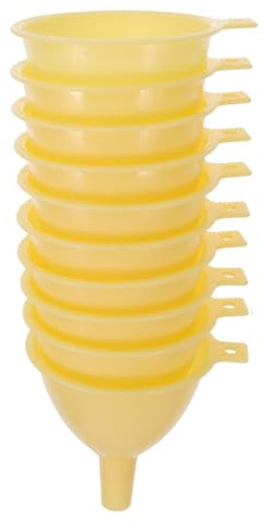 Garneck Embudo de Laboratorio Plástico 60 Mm, 10 Unidades Reutilizables para Filtrado y Llenado, Embudo Pequeño Resistente y Ligero para Experimentos Científicos y Uso en Laboratorio