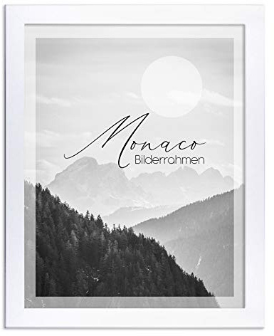 BIRAPA Monaco Bilderrahmen 70x100 cm Weiß Matt - Bilderrahmen, Posterrahmen, Wechselrahmen, Bilderrahmen Modern