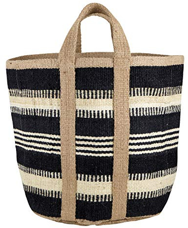 Santa Barbara Design Studio Basket Bag - Black with Ivory