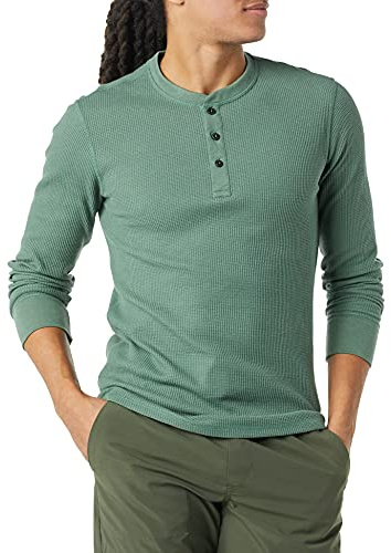 Amazon Essentials Felpa con Collo Serafino a Nido D’Ape a Maniche Lunghe Slim Uomo