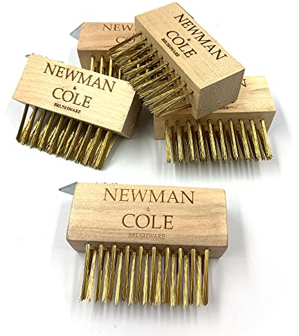Newman and Cole Reemplazo de cabeza de cepillo de patio, cabezales de cepillo de malezas en ángulo para raspar malas hierbas y acumulación de musgo de pavimentación de bloques y calzada, cepillo de