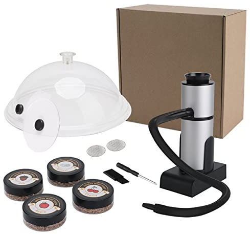 Cocktail Smoker Smoking Gun Kit, Handheld Food Smoker Infuser for Drinks, Whisky, Cocktail, Sous Vide, Cheese, Meat, Pizza, Salmon, Nuts