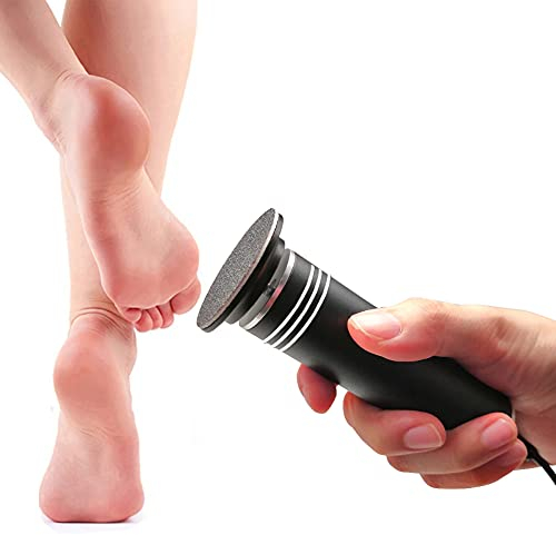 Piedicure Elettrico, Velocità Regolabile, Lima per Piedi Elettrica Professionale Piedi Attrezzi per Pedicure con Cuscinetti di Ricambio (Nero)