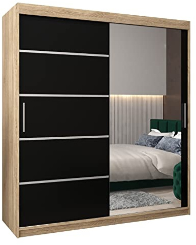 ABIKSMEBLE Armoire Porte coulissante Miroir Verona 2 - Dressing Chambre Adulte - Penderie Vetement Dressing - Garde Robe - Placard Chambre - Armoire 2 Portes - Closet
