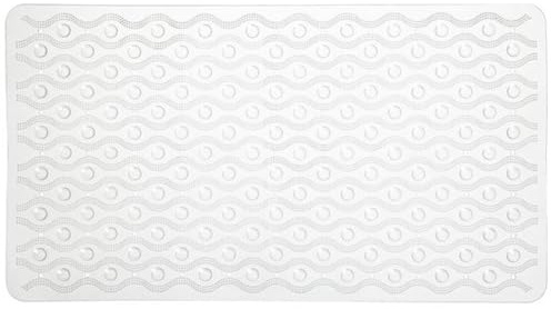 Sealskin Drip Sicherheitsmatte 40x71 cm, Badewanneneinlage aus PVC, sicherer Halt in Badewanne und Dusche, Farbe: Transparent