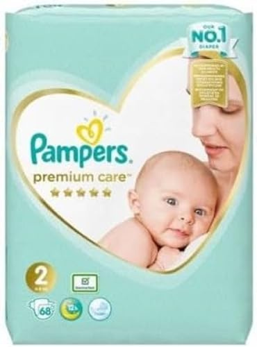 Pampers Blöjor storlek 2 (4–8 kg), Premium Care blöjor, 68 stycken, bästa komfort och skydd av känslig hud från Pampers