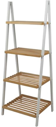 Urban Living Bambus & CO Regal Pyramide 4 Ebenen 40 x 30 x 109 cm