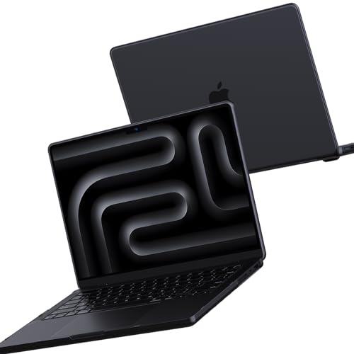 Soonjet für MacBook Pro 14 Zoll Hülle M5 M4 M3 M2 M1 Pro/Max 2026–2021 | 100 % Farbtreue, Matt Schwarz Transparent, Hartschalenhülle, Kratz- & Fingerabdruckschutz, Rissschutz, Snap-On Passform