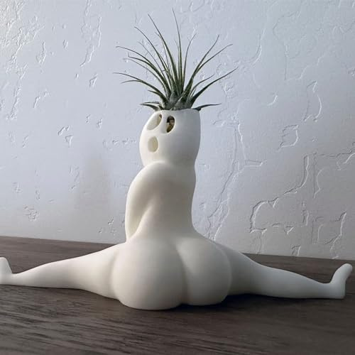 Eastuy Keramik Blumentopf | Funny Big Booty Ghost Planter | Niedlicher Blumentopf Figur | Lustiger Totenkopf Blumentopf/Übertopf | Big Booty Ghost Pflanzentopf | Pflanzgefäß Für Zuhause, Büro