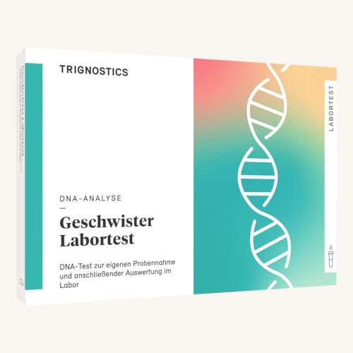 TRIGNOSTICS Geschwistertest ohne Eltern - DNA Test Abstammung inkl. Laborauswertung | 4 Personen zuhause Test der Geschwisterschaft | Probenentnahme mittels Speichelproben | online und ohne Papierkram