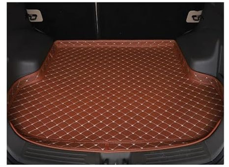 KLAUER Kofferraum Schutzmatte Für Mercedes Für Benz GLC SUV GLB 5-Sitzer Coupé GLA Limousine 2013-2024 Leder-Kofferraummatte Cargo Liner Kofferraum Kofferraumwanne(Braun,GLB 5seats 2020-2024)