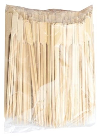 Lot de 100 brochettes à fruits pour barbecue, petites brochettes en bois pour griller, cuisine en plein air