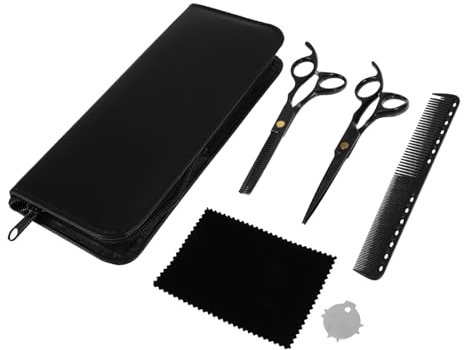 PAMINGONO 1 Satz Haarschere Herrenrasierer Professionelle Haarschneidemaschinen für Friseure haarschneideschere set hairdresser scissors Haarschnitt-Set Haarschneide-Set ABS Black