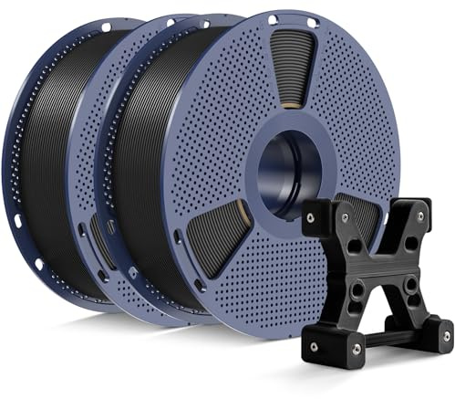 Official SUNLU PETG Filament 1.75mm, 2kg(4.4lbs) 3D Printer Filament Bundle, Strong Toughness, Better Layer Adhesion, Dimensional Accuracy +/- 0.02mm, Black+Black