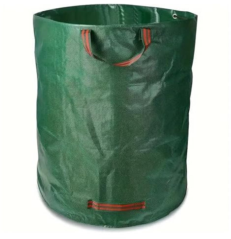 HYFEUOKF GartenlaubsäCke 60L-500L Wiederverwendbarer Gartensack, Laubsack mit großer Kapazität, Leichter Mülleimer, Faltbarer Aufbewahrungsbeutel for Gartenmüllbehälter Fur Garten(500L 86x86CM)