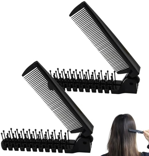 Brosse à cheveux de voyage, 2pcs brosse à cheveux pliable portable pliage mini-poche voyage antistatique pour hommes femmes home hotel hôtel extérieur