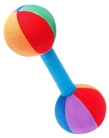 LALADEFIEE Sonajero Mancuernas de Tela Ligera para Bebés Recién Nacidos, Juguete de Agarre Entrenamiento de Color y Voz para Ejercicio y Juego