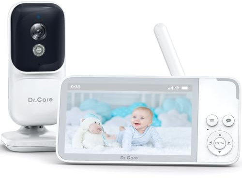 Dr.Care NeoView Babyphone mit Kamera, Video Baby Monitor, 2-Wege-Audio, Schleifenaufnahme, Nachtsicht, VOX, Temperatursensor, Schlaflieder, Kein Wi-Fi (3.5 Monitor mit 1 Kamera)