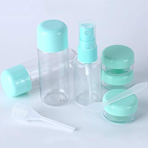Pongnas 8 St Läckagesäkra Reseflaskor Set för Flytande Schampo med Sprayflaska Toalettartiklar Behållare Bärbara Kosmetiska Krämflaskor PVC-material Lämpligt för Resecamping (Blandad färg)