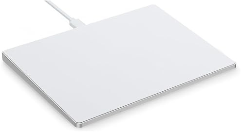 Plyisty Trackpad Filaire USB, Grande Souris à pavé Tactile Portable Ultra Mince avec Multi-gestes, pour Ordinateur de Bureau et Ordinateur Portable (White)