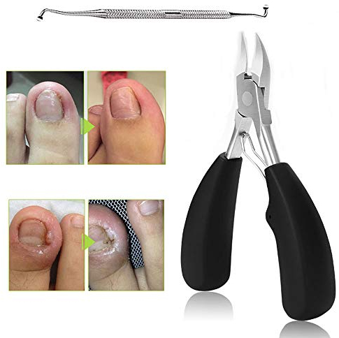 Generisk professionell tånagelsax, rostfritt stål nagelklippare precision tångklippare, användarvänlig design halkfritt gummihandtag för tjocka eller inbäddade tånaglar