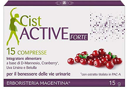 Erboristeria Magentina - Cist Active Forte - 15 Compresse | Integratore Alimentare per il benessere delle vie urinarie