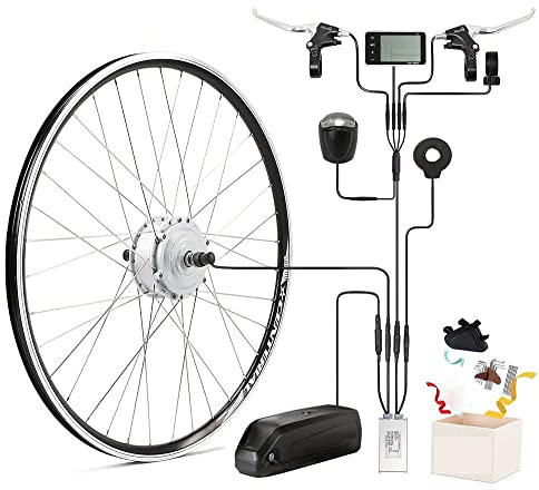 SEASON 28''(700C) E-Bike Umbausatz 36V 250W Brushless Getriebe Vorderrad Nabenmotor, für Vorderrad, mit LCD Display, Pedalsensor