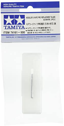 Tamiya 74161 Ersatzreißklingen Pro Scraper (2) 0,5mm - Modellbau,Zubehör, Bastelwerkzeuge, hochwertiges Modellbauzubehör