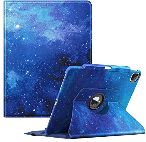 FINTIE Drehbare Schutzhülle kompatibel mit iPad Pro 12,9 Zoll (2022/2021/2020/2018, 6., 5., 4., 3. Generation), 360 Grad schwenkbare Schutzhülle mit Stifthalter, automatischer Schlaf-/Wachmodus,