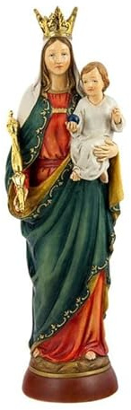 DRW Figura Virgen Auxiliadora Resina Pintada a Mano 30 cm