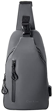 Long Keeper Anti-Diebstahl Brusttasche für Damen Herren - Sling Bag Crossbody Bag Leichte Umhängetasche Gym Daypack zum Wandern Radfahren Reisen Outdoor