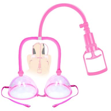 Brustwarzensauger Brustpumpe Nippel Sucker Vakuum Set Nippelsauger Brustwarzen Sex Brustvergrößerung Extra Starke Brust Brustwarzen Stimulator SM Erotik Sexspielzeug für Frauen (Rosa, 10x10cm)