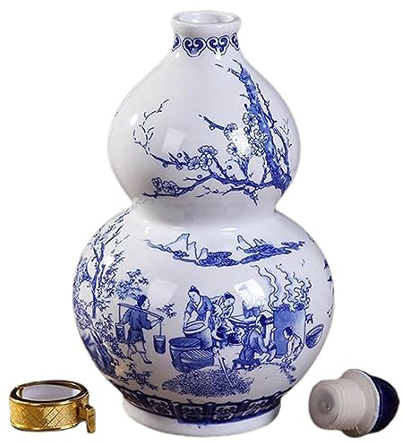 BESTonZON Wine Gourd Water Bottle Capacity Ceramic Storage Sealed Wine Container for
