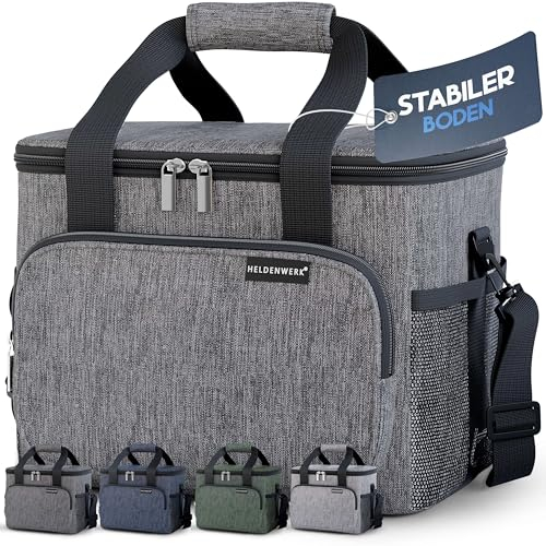 HELDENWERK Kühltasche Groß faltbar - Isolierte Kühlbox Thermotasche auslaufsicher & wasserdicht - Picknick Lunchtasche, Frühstückstasche, Thermo Tasche, Isoliertasche