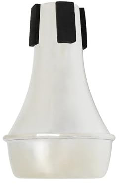 CLENEA Trompetenschalldämpfer, Anfänger, for Üben, gerader Körper, Dämpfer, Zubehör, 4 Pads, Silber, tragbarer Dämpfer, Aluminiumlegierung, universell