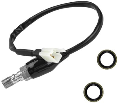 Dickno Bremslichtschalter für Motorrad, 10 × 1 mm, hydraulischer Bremsdruckschalter mit Bremskabeln, universeller Bremslichtschalter hinten für Motorrad, Roller, Dirt Bike, ATV (gerade)
