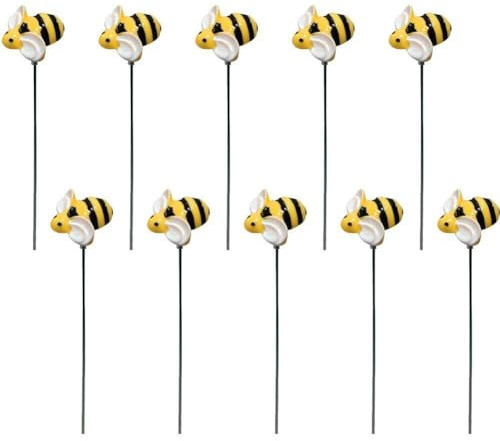 Wudaizhi 10 Stück Gartenstecker, Dekoration, Biene, Hofstecker, Rasen, Weg, Ornamente, Wasserdicht, Blumentopf, Für Drinnen Und Draußen
