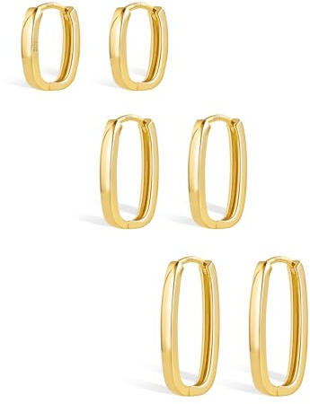 ALEXCRAFT Creolen Ohrringe Set Damen Frauen Huggie Kreolen Klein Ohrringe | Ohrringe Creolen Kleine Set Stapelbar Mehrere Gold Ohrring Silber 925 Schlafen Knorpel Kreolen Huggie Creolen Damen Schmuck
