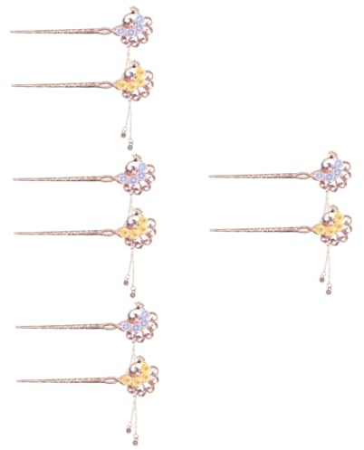 Healeved 8pezzi Bacchette Cinesi Decorative Con Accessori Retro Per Acconciature Femminili Per e Speciali